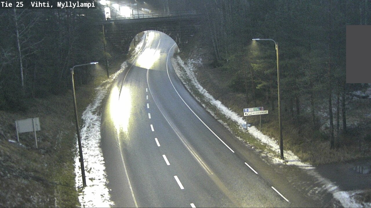 Weather Camera Image Väg 25 Lojo Myllylampi, Lohja, Uusimaa