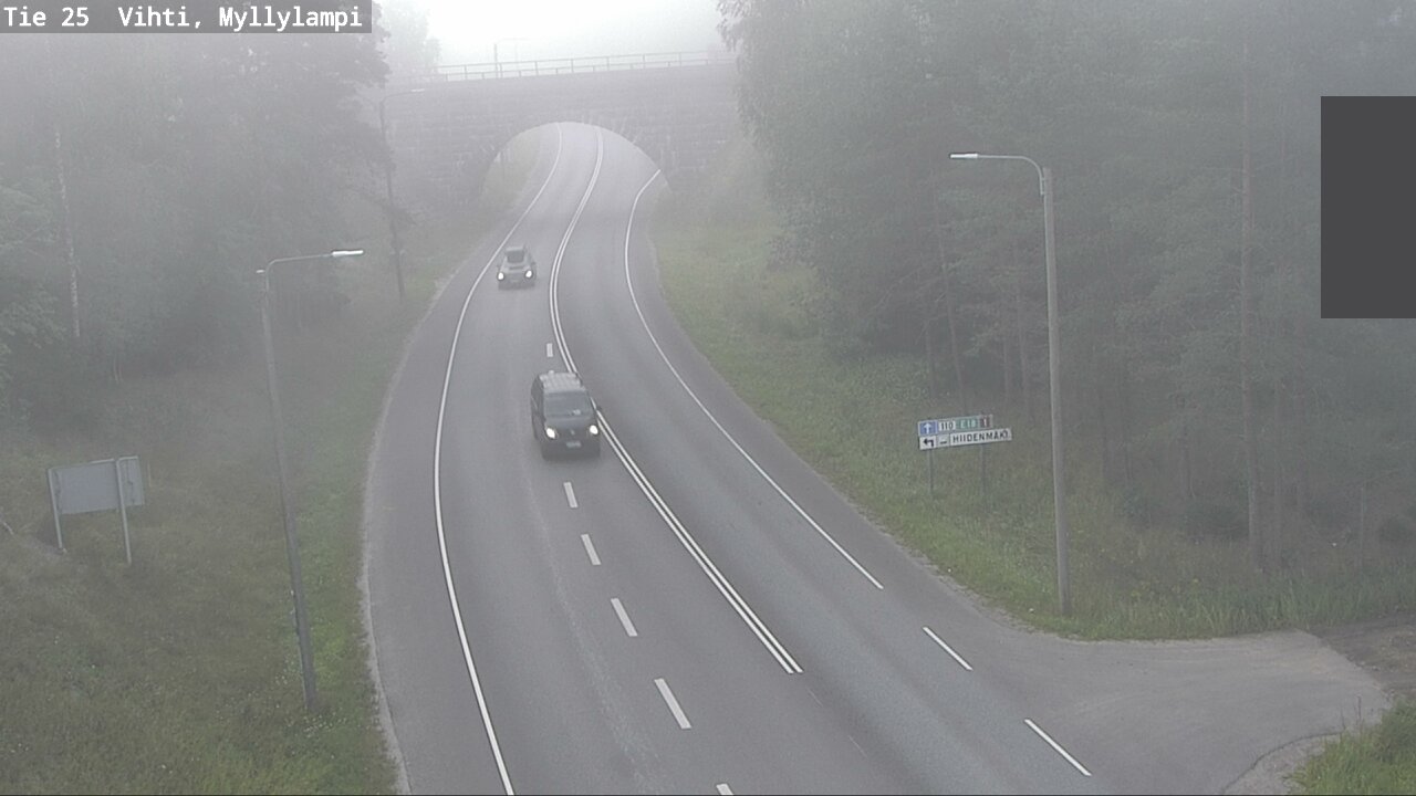 Weather Camera Image Väg 25 Lojo Myllylampi, Lohja, Uusimaa