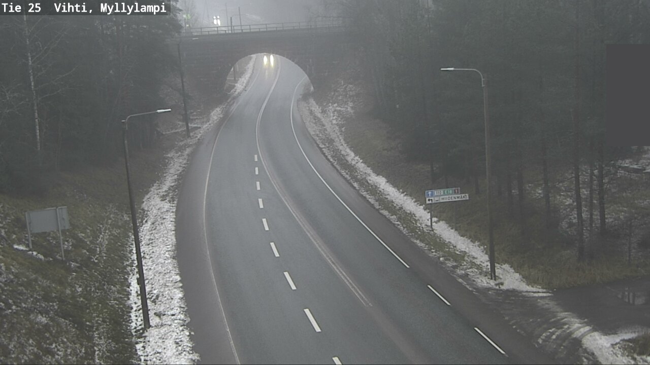 Weather Camera Image Väg 25 Lojo Myllylampi, Lohja, Uusimaa