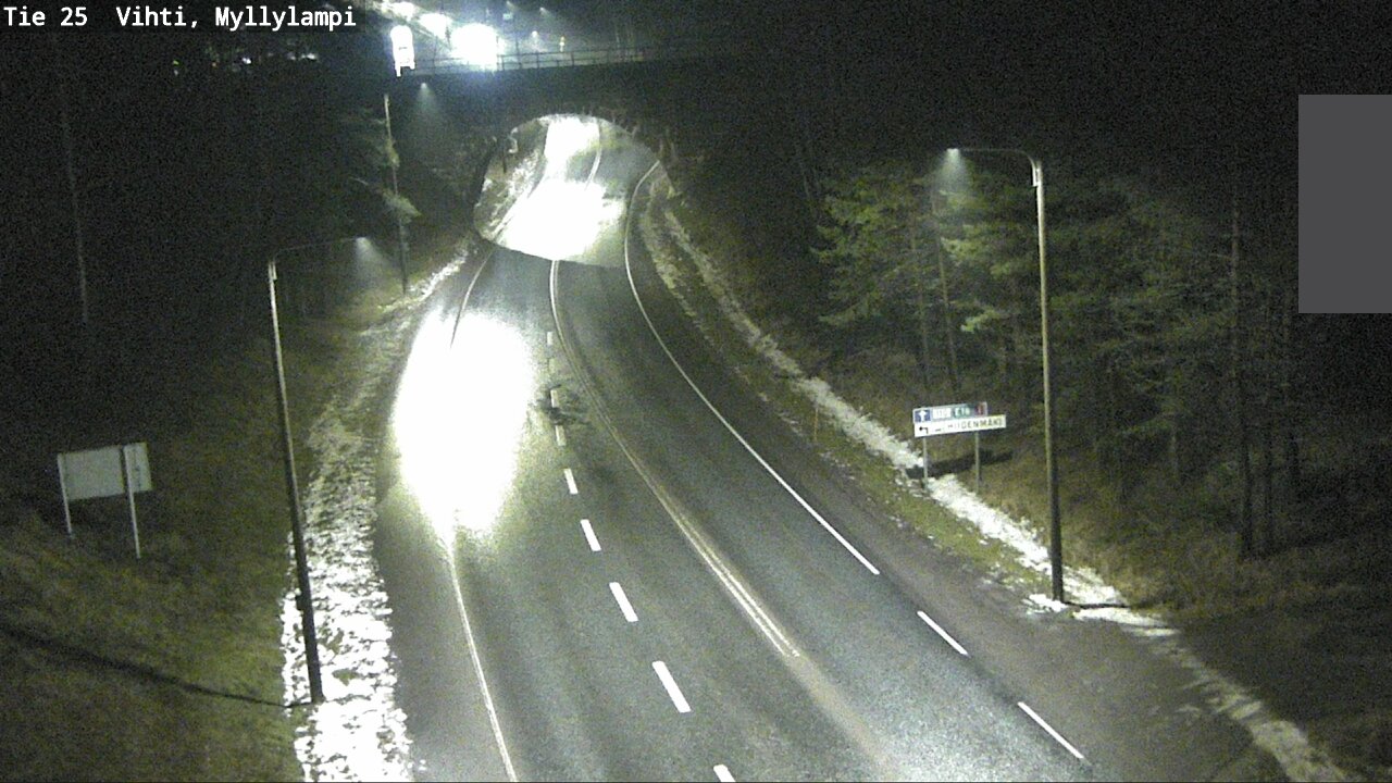 Weather Camera Image Väg 25 Lojo Myllylampi, Lohja, Uusimaa