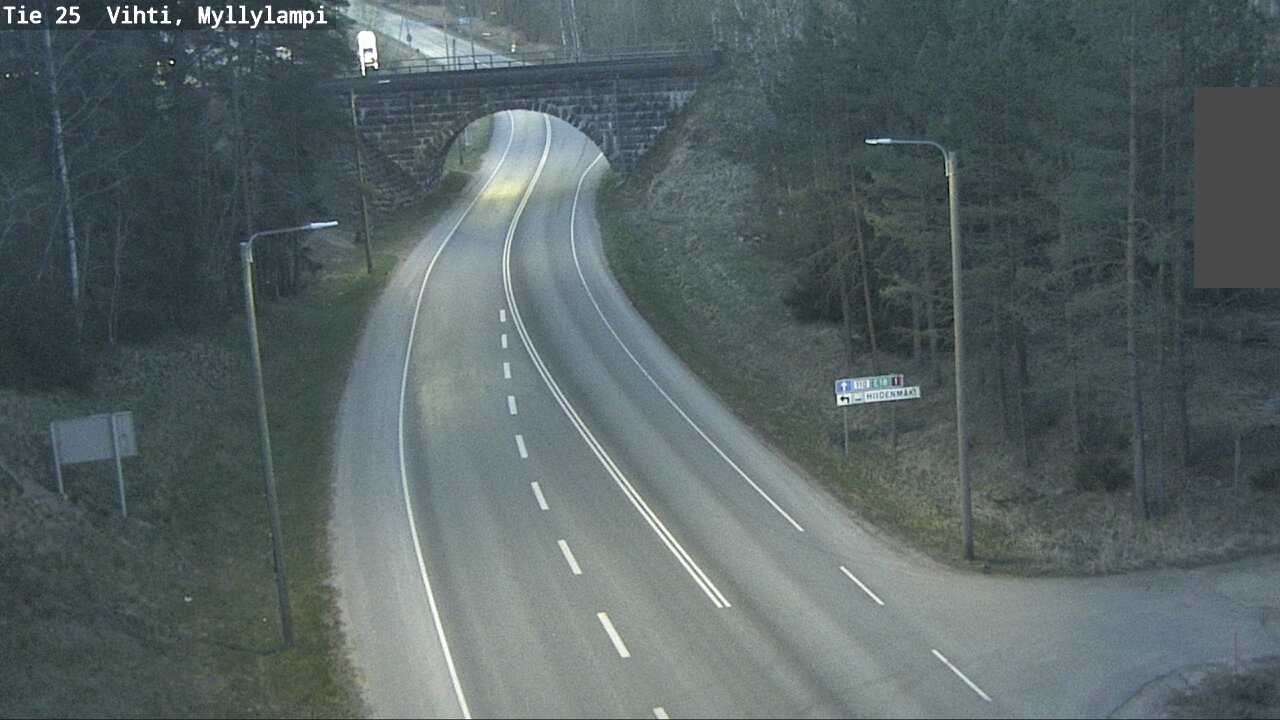 Weather Camera Image Väg 25 Lojo Myllylampi, Lohja, Uusimaa