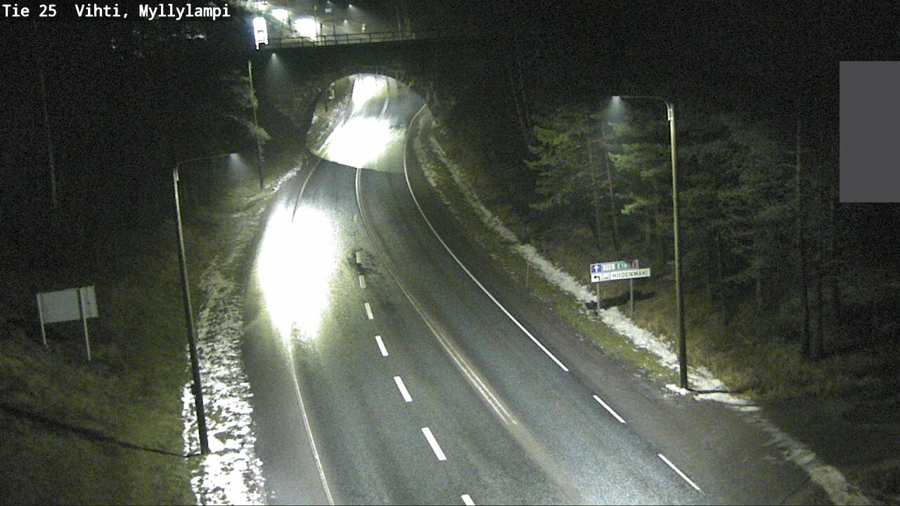 Weather Camera Image Väg 25 Lojo Myllylampi, Lohja, Uusimaa