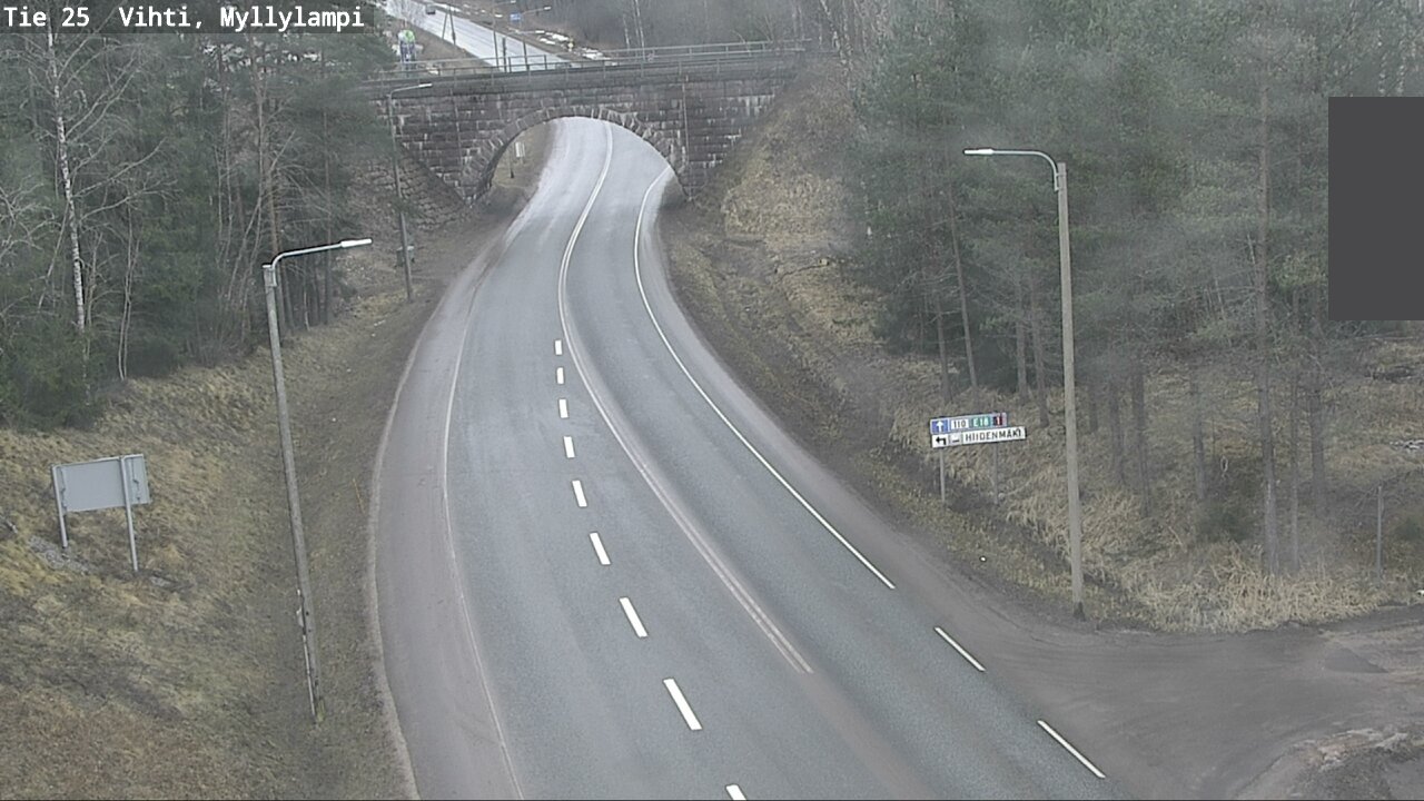 Weather Camera Image Väg 25 Lojo Myllylampi, Lohja, Uusimaa