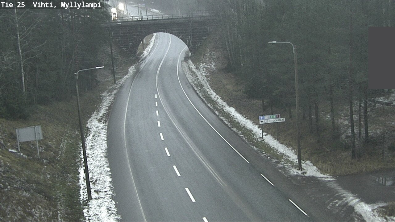 Weather Camera Image Väg 25 Lojo Myllylampi, Lohja, Uusimaa