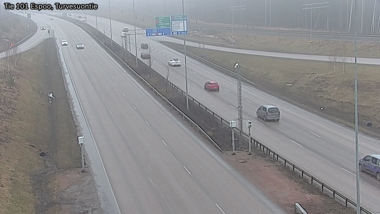 Weather Camera Image Road 101 Espoo Turvesuontie, Espoo, Uusimaa