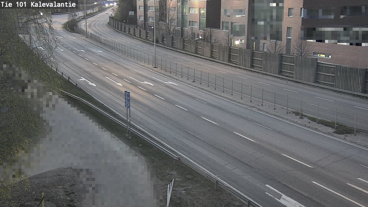 Weather Camera Image Väg 101 Kalevalantie, Espoo, Uusimaa