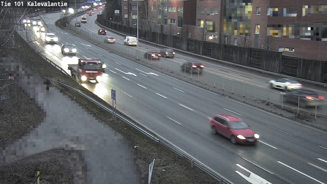 Weather Camera Image Väg 101 Kalevalantie, Espoo, Uusimaa