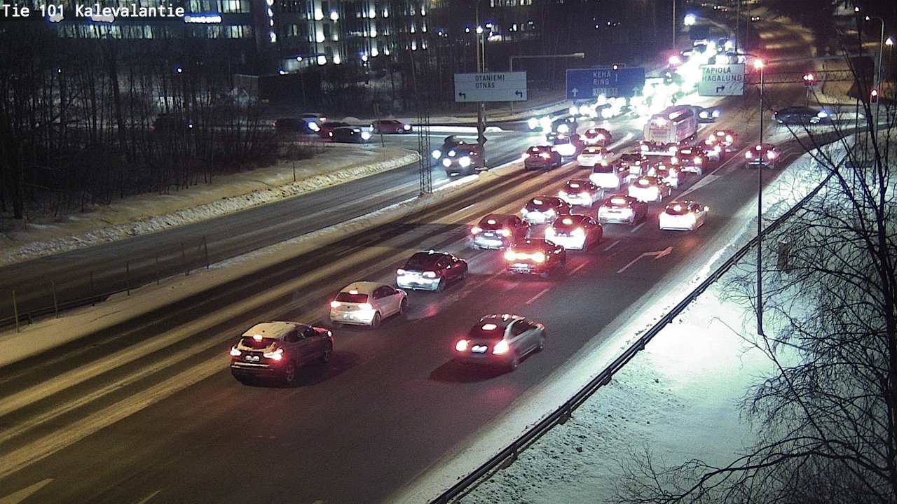 Weather Camera Image Road 101 Kalevalantie, Espoo, Uusimaa