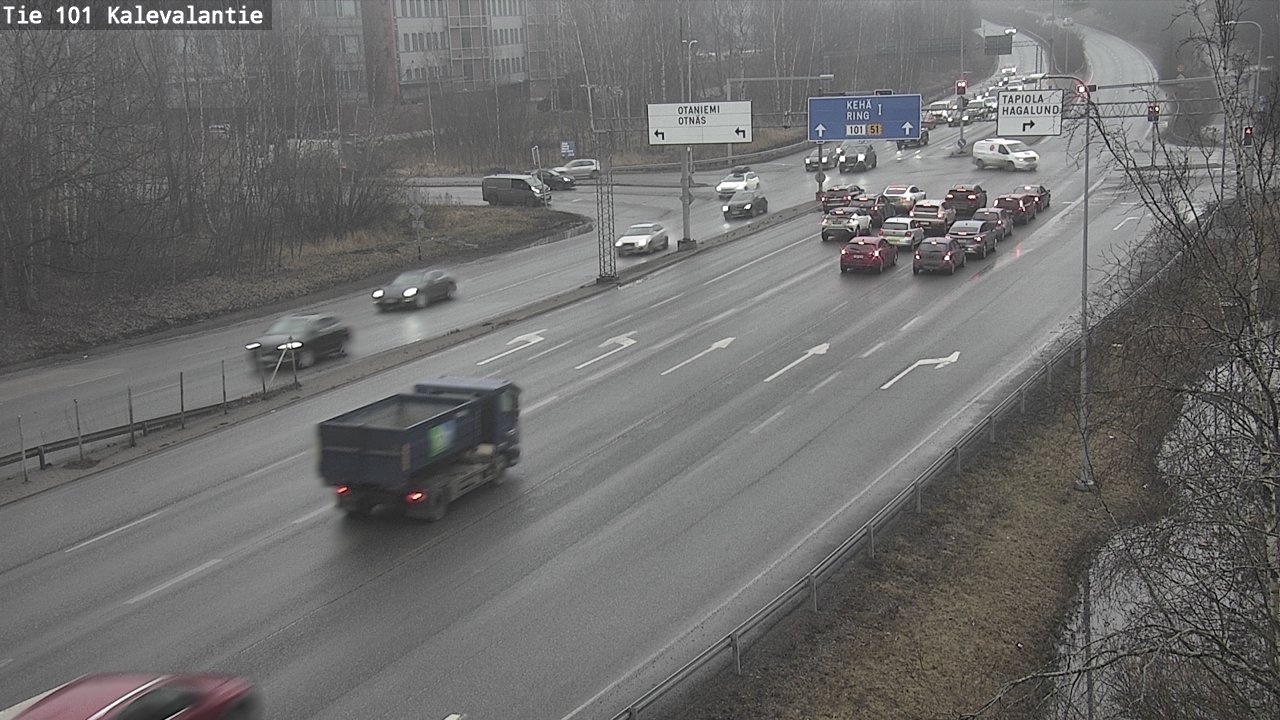 Weather Camera Image Road 101 Kalevalantie, Espoo, Uusimaa
