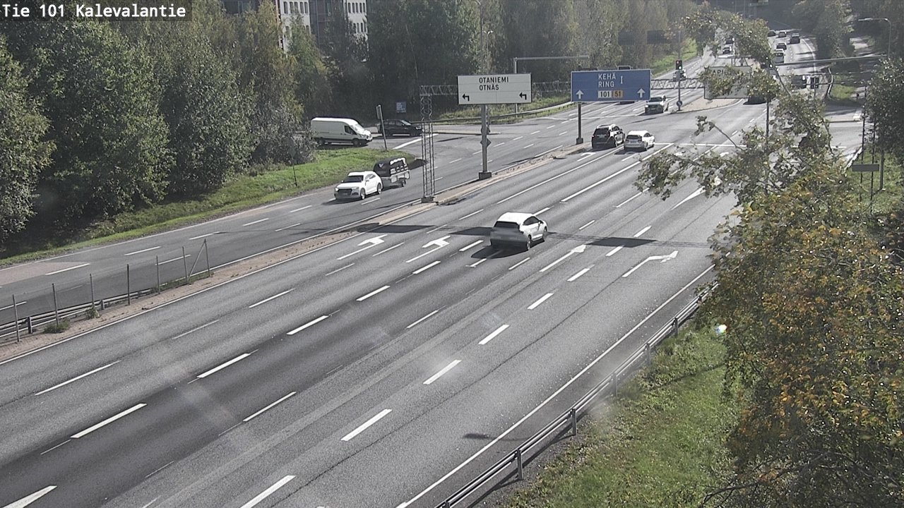 Weather Camera Image Road 101 Kalevalantie, Espoo, Uusimaa