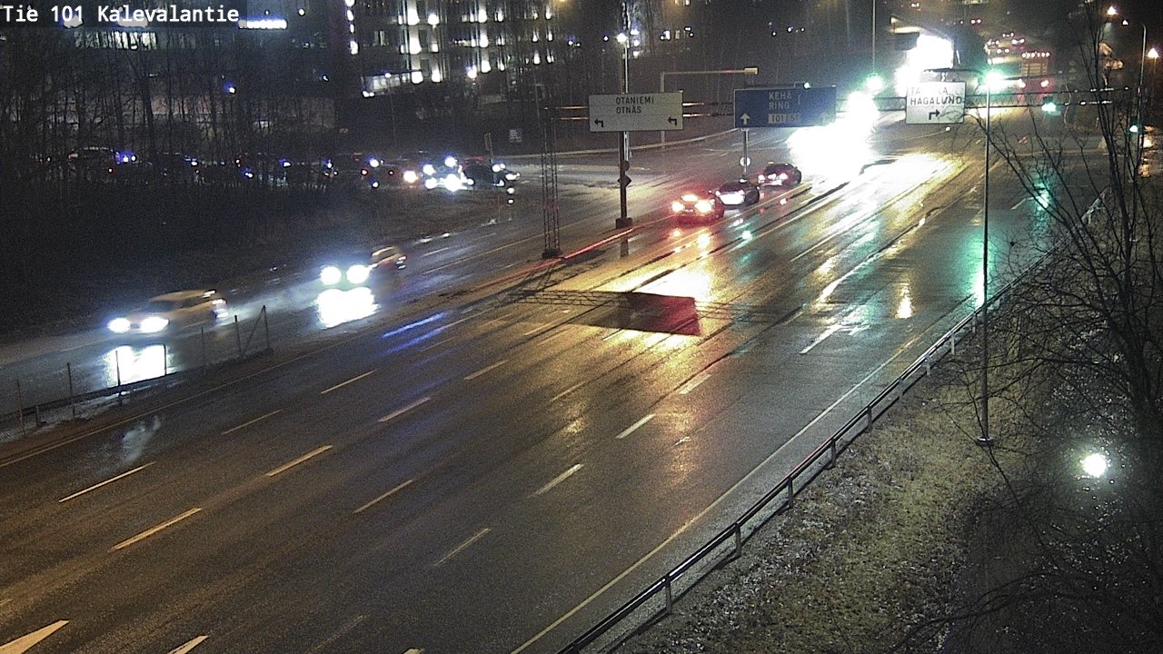 Weather Camera Image Väg 101 Kalevalantie, Espoo, Uusimaa