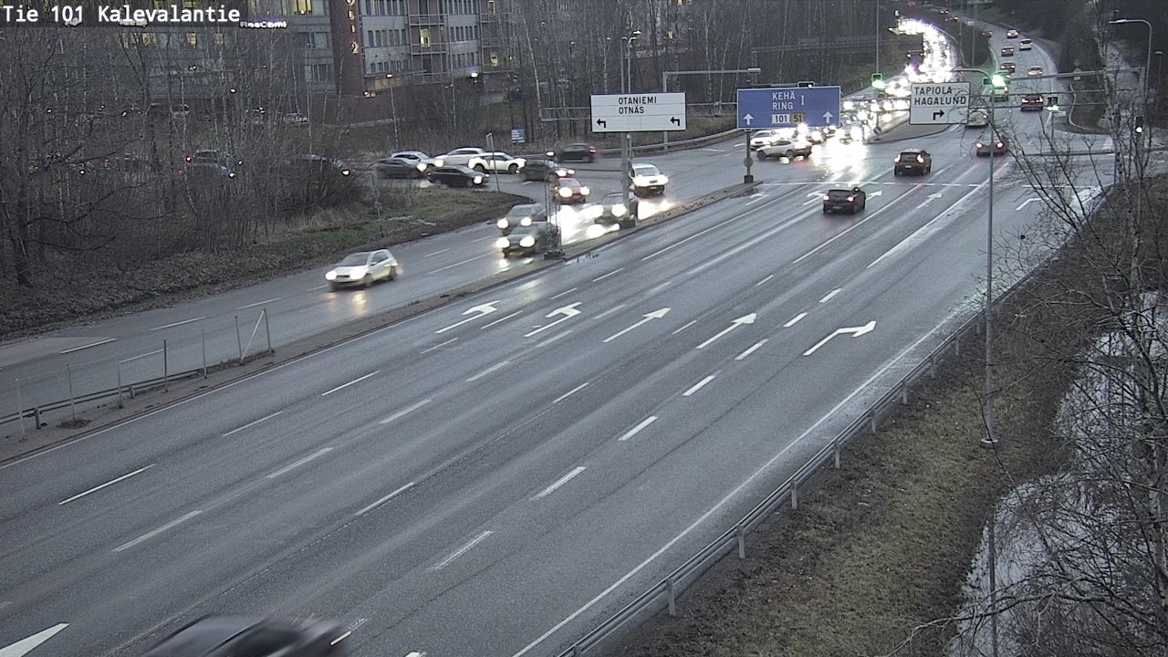 Weather Camera Image Väg 101 Kalevalantie, Espoo, Uusimaa