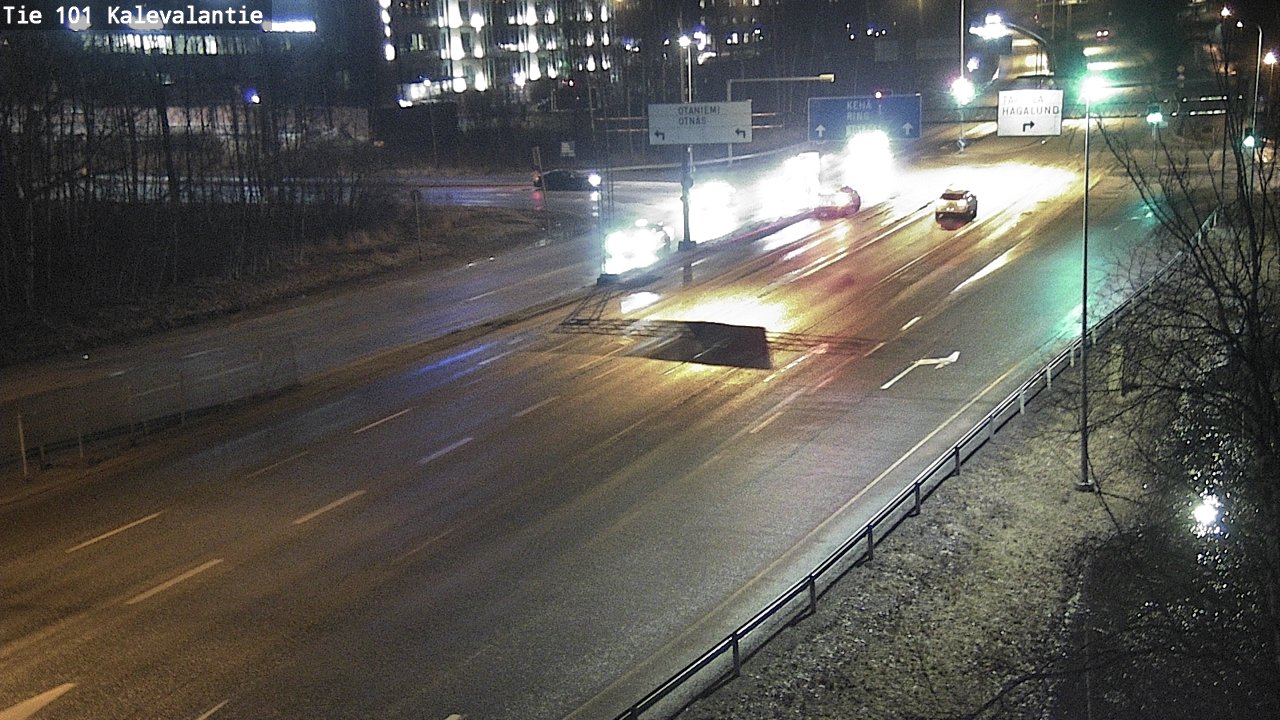 Weather Camera Image Väg 101 Kalevalantie, Espoo, Uusimaa