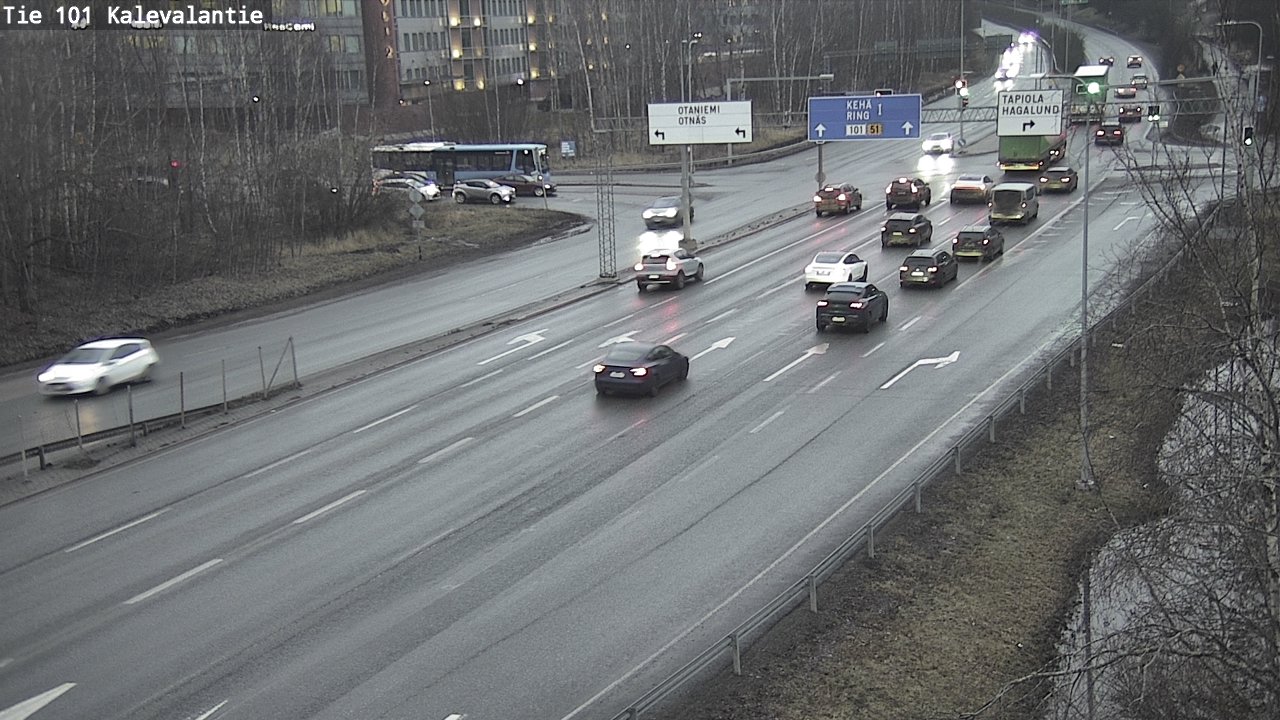 Weather Camera Image Väg 101 Kalevalantie, Espoo, Uusimaa