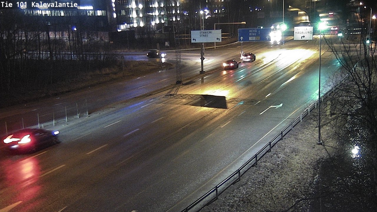 Weather Camera Image Väg 101 Kalevalantie, Espoo, Uusimaa
