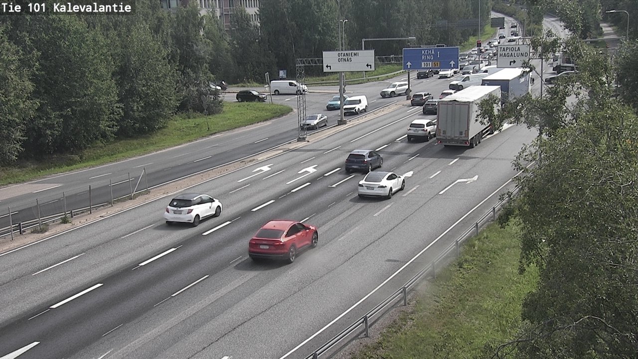 Weather Camera Image Road 101 Kalevalantie, Espoo, Uusimaa