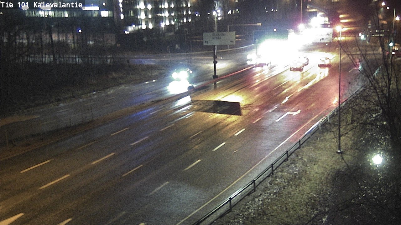 Weather Camera Image Väg 101 Kalevalantie, Espoo, Uusimaa