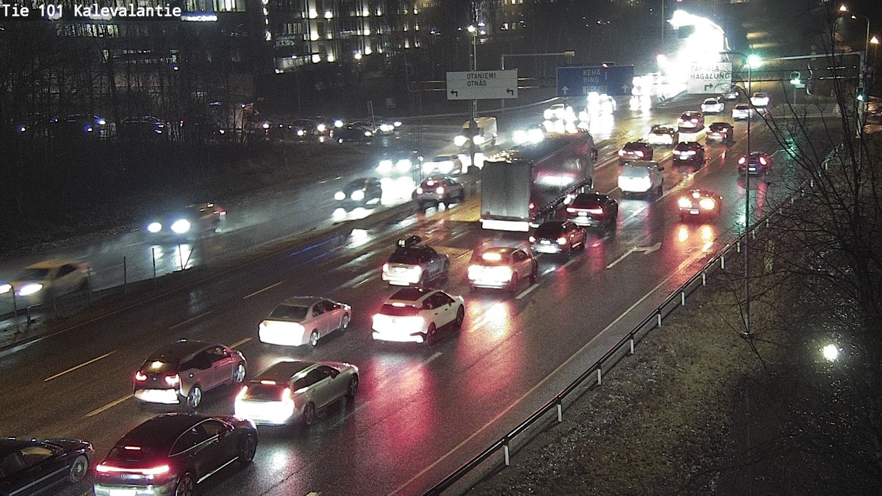 Weather Camera Image Väg 101 Kalevalantie, Espoo, Uusimaa