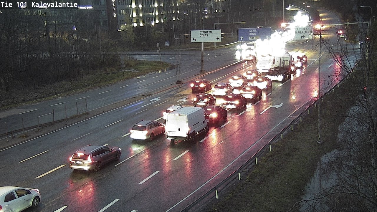 Weather Camera Image Road 101 Kalevalantie, Espoo, Uusimaa