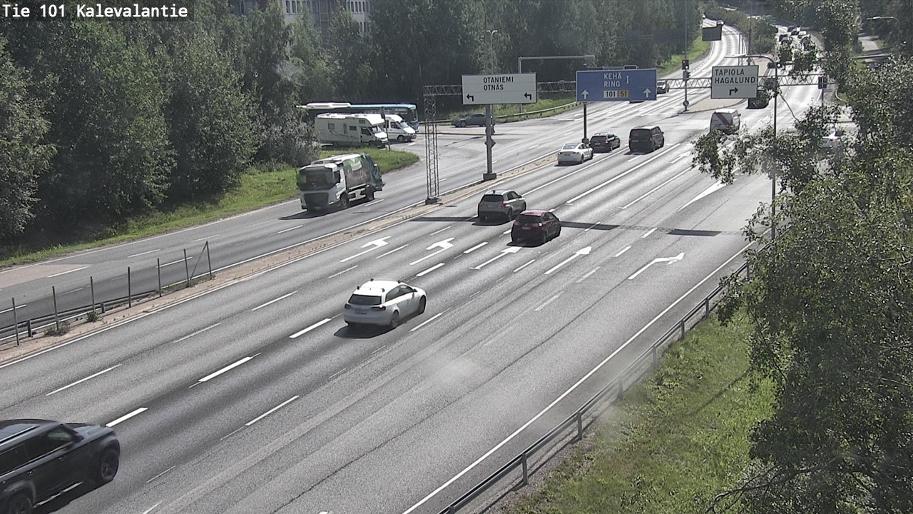 Weather Camera Image Road 101 Kalevalantie, Espoo, Uusimaa