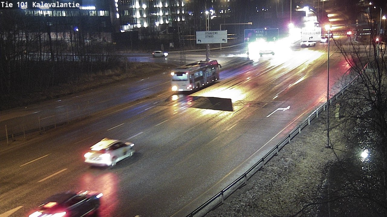 Weather Camera Image Väg 101 Kalevalantie, Espoo, Uusimaa