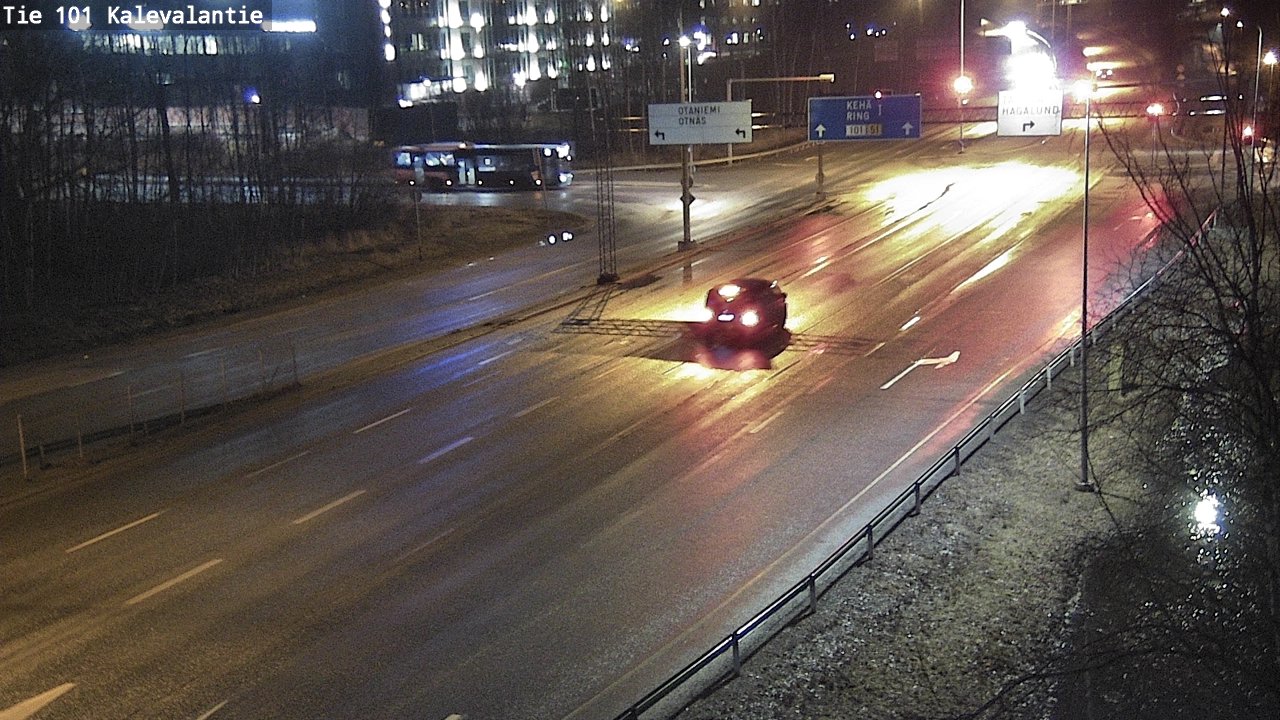 Weather Camera Image Väg 101 Kalevalantie, Espoo, Uusimaa