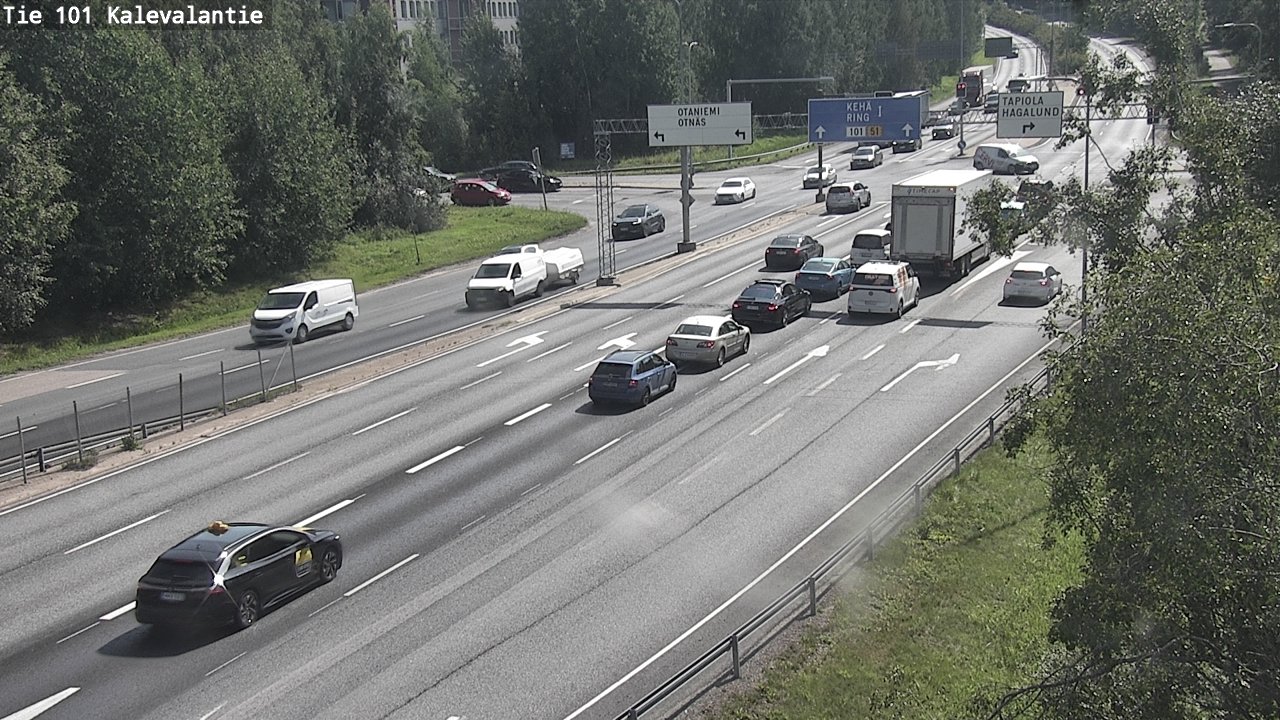 Weather Camera Image Road 101 Kalevalantie, Espoo, Uusimaa