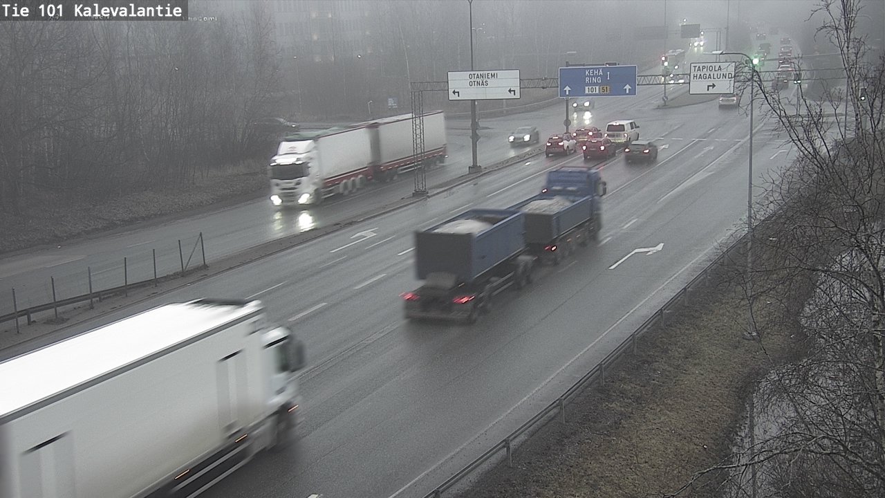 Weather Camera Image Väg 101 Kalevalantie, Espoo, Uusimaa