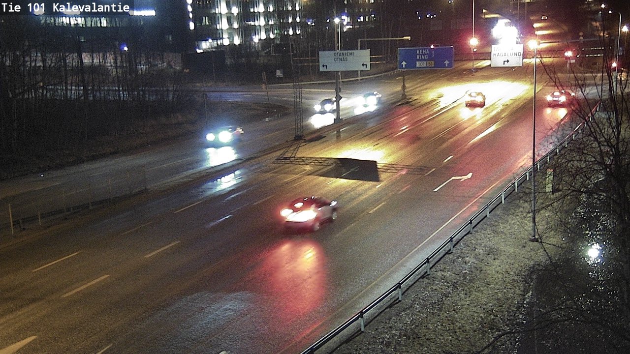 Weather Camera Image Väg 101 Kalevalantie, Espoo, Uusimaa