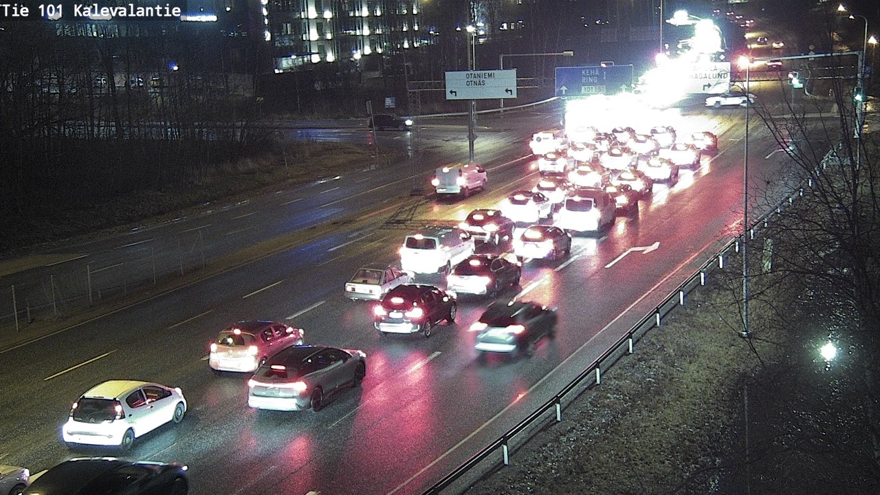 Weather Camera Image Väg 101 Kalevalantie, Espoo, Uusimaa
