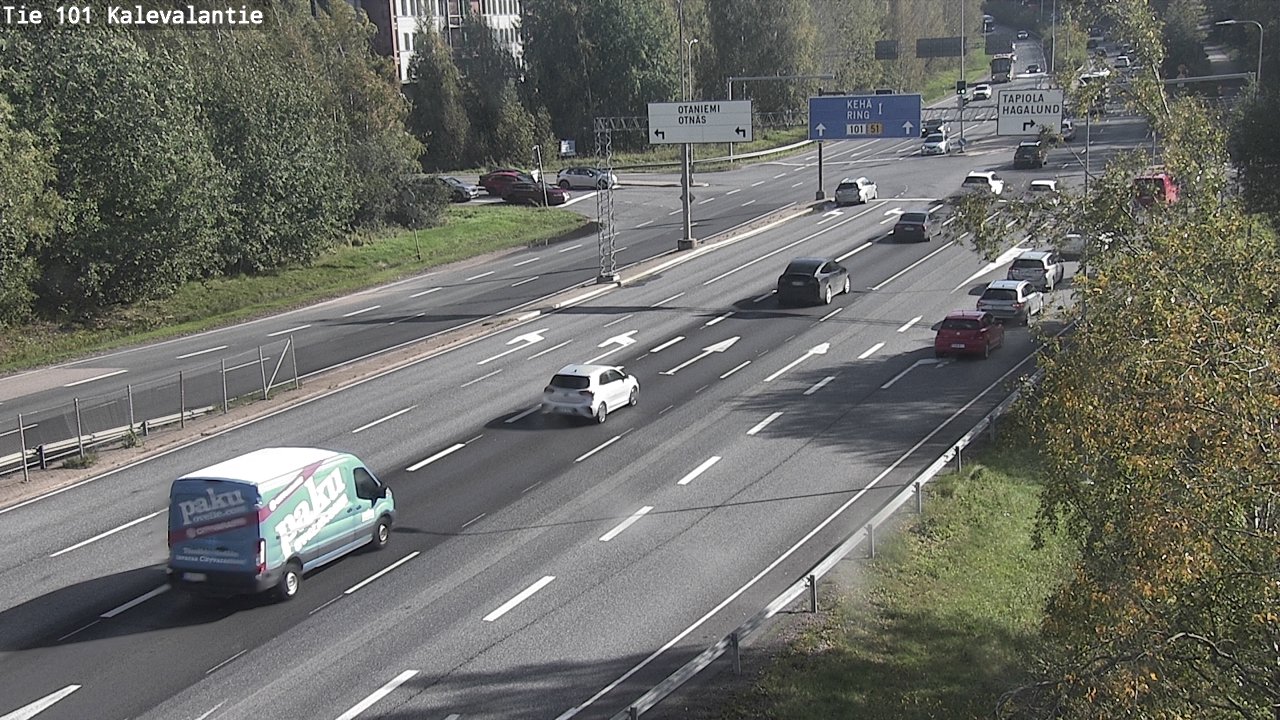 Weather Camera Image Road 101 Kalevalantie, Espoo, Uusimaa