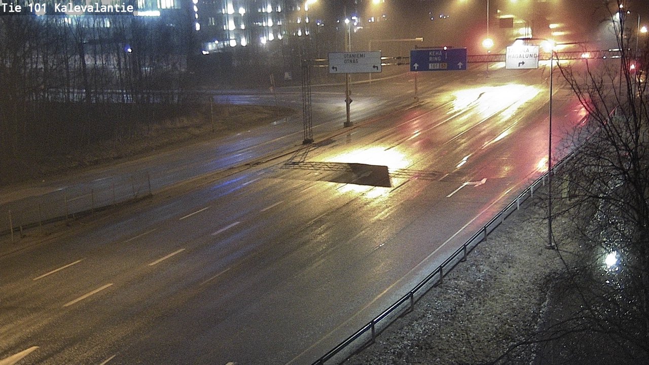 Weather Camera Image Väg 101 Kalevalantie, Espoo, Uusimaa