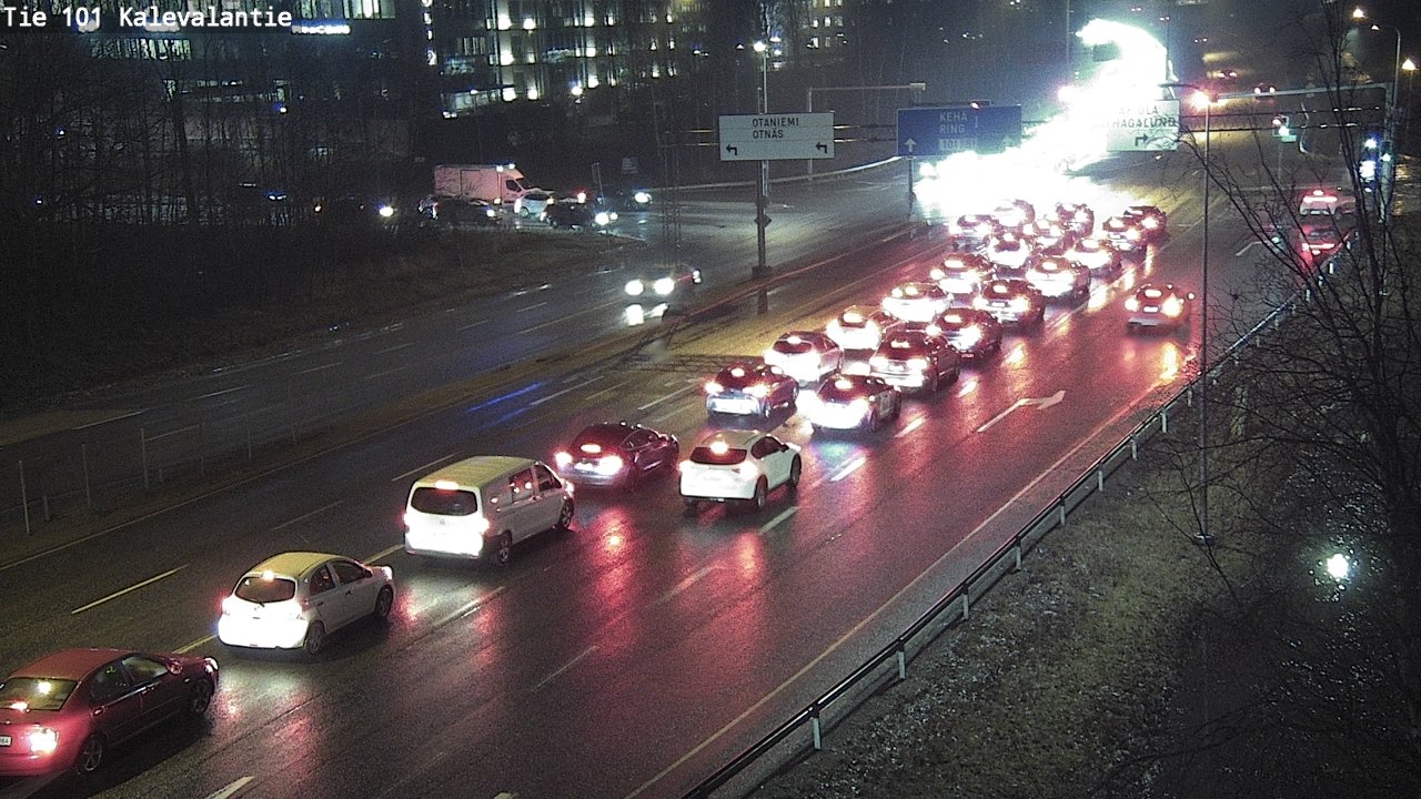 Weather Camera Image Väg 101 Kalevalantie, Espoo, Uusimaa