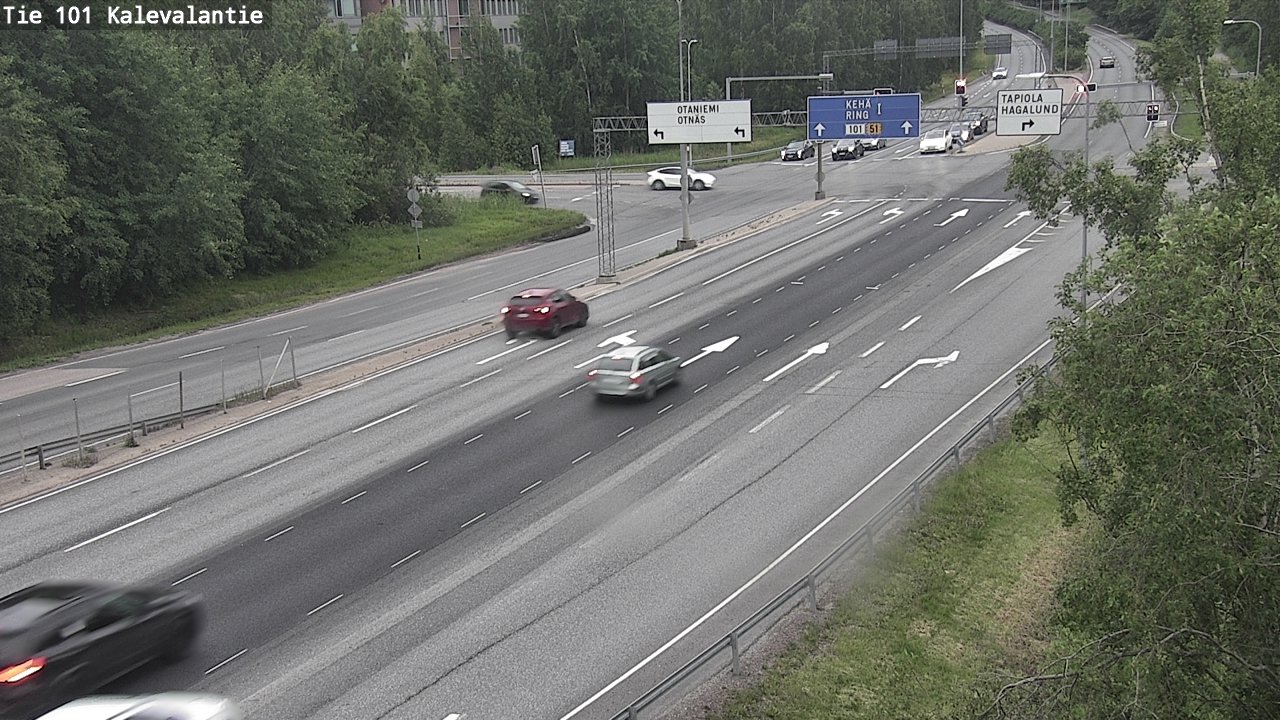 Weather Camera Image Road 101 Kalevalantie, Espoo, Uusimaa
