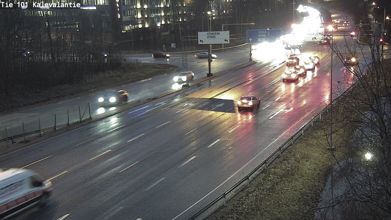 Weather Camera Image Väg 101 Kalevalantie, Espoo, Uusimaa
