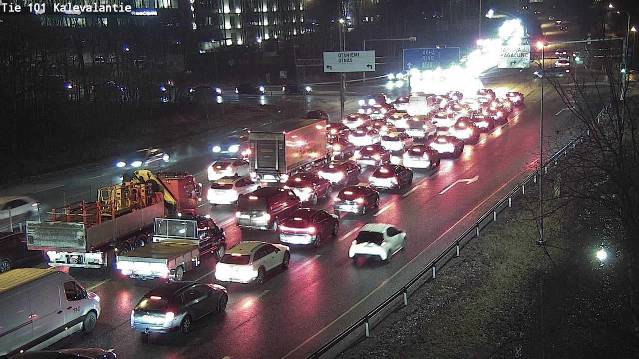 Weather Camera Image Väg 101 Kalevalantie, Espoo, Uusimaa
