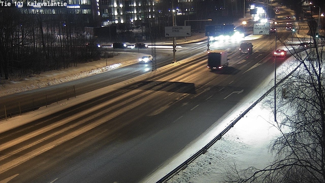 Weather Camera Image Road 101 Kalevalantie, Espoo, Uusimaa