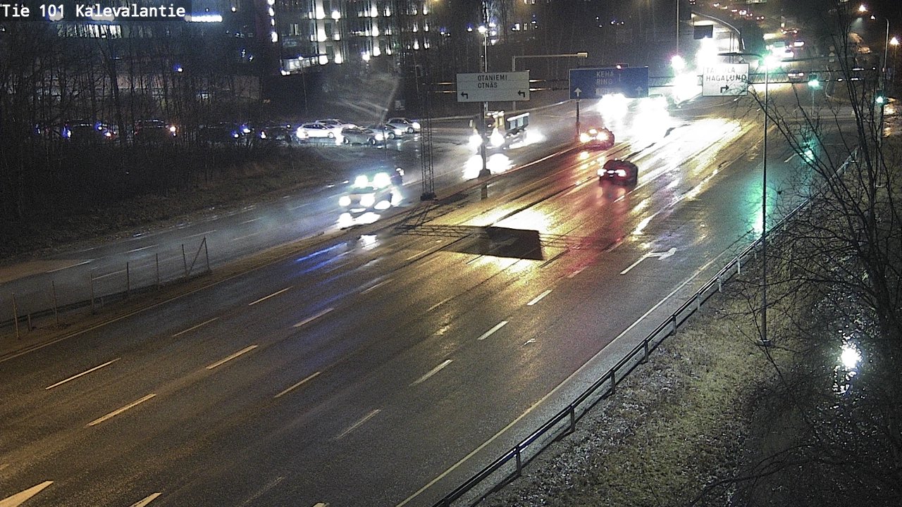 Weather Camera Image Väg 101 Kalevalantie, Espoo, Uusimaa