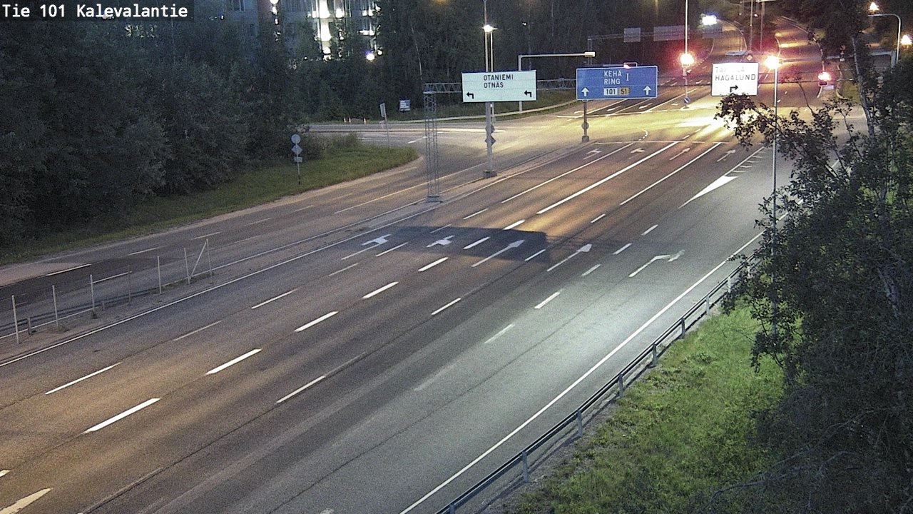 Weather Camera Image Road 101 Kalevalantie, Espoo, Uusimaa