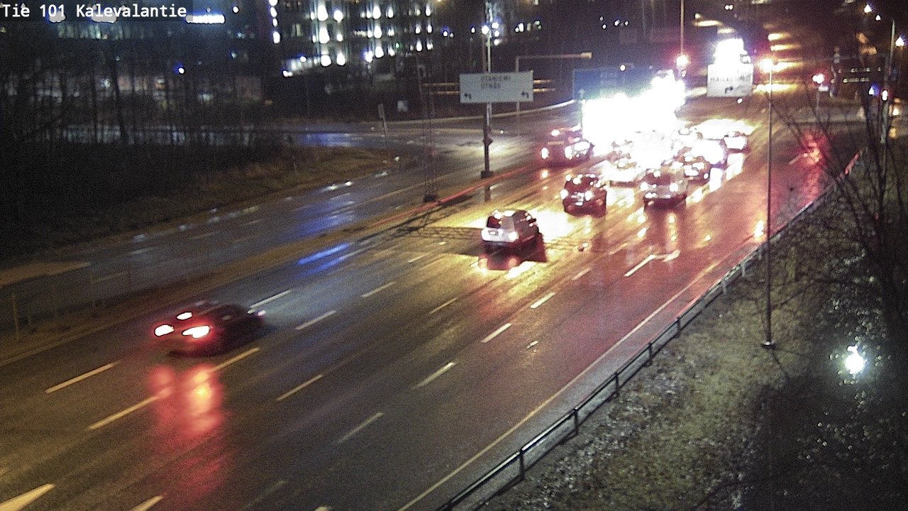 Weather Camera Image Väg 101 Kalevalantie, Espoo, Uusimaa