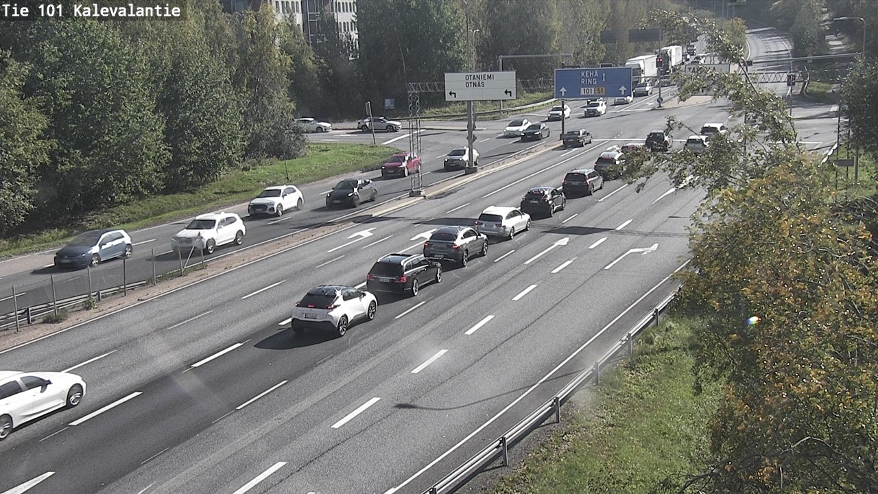 Weather Camera Image Road 101 Kalevalantie, Espoo, Uusimaa