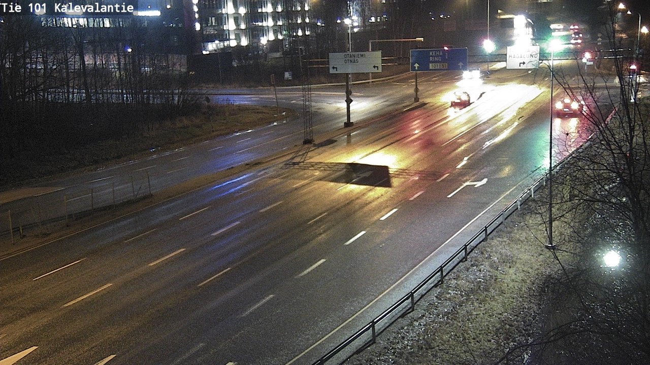 Weather Camera Image Väg 101 Kalevalantie, Espoo, Uusimaa