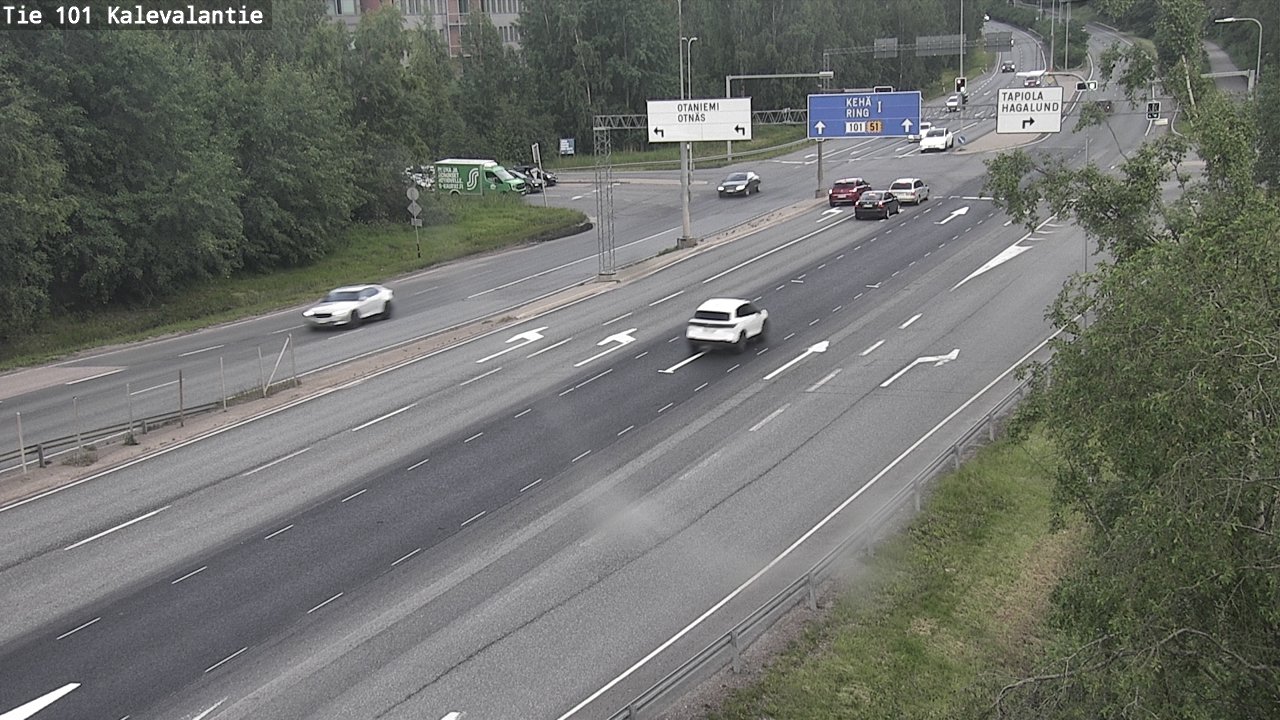 Kelikamerat Kuva Tie 101 Kalevalantie, Espoo, Uusimaa