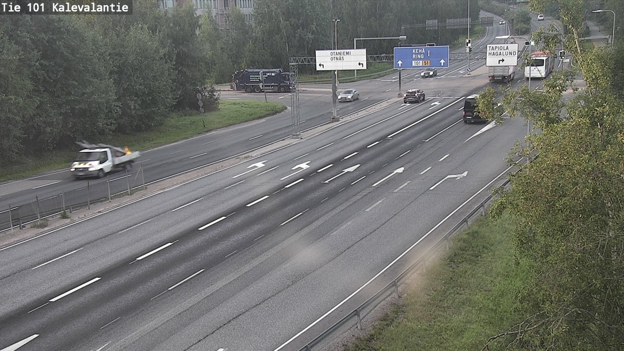 Weather Camera Image Väg 101 Kalevalantie, Espoo, Uusimaa