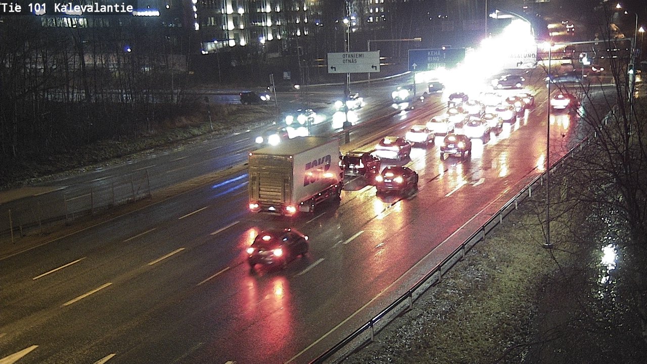 Weather Camera Image Väg 101 Kalevalantie, Espoo, Uusimaa