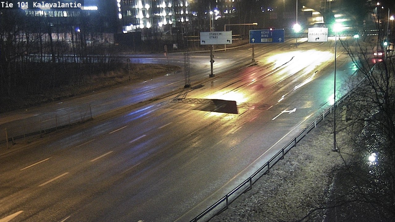 Weather Camera Image Väg 101 Kalevalantie, Espoo, Uusimaa