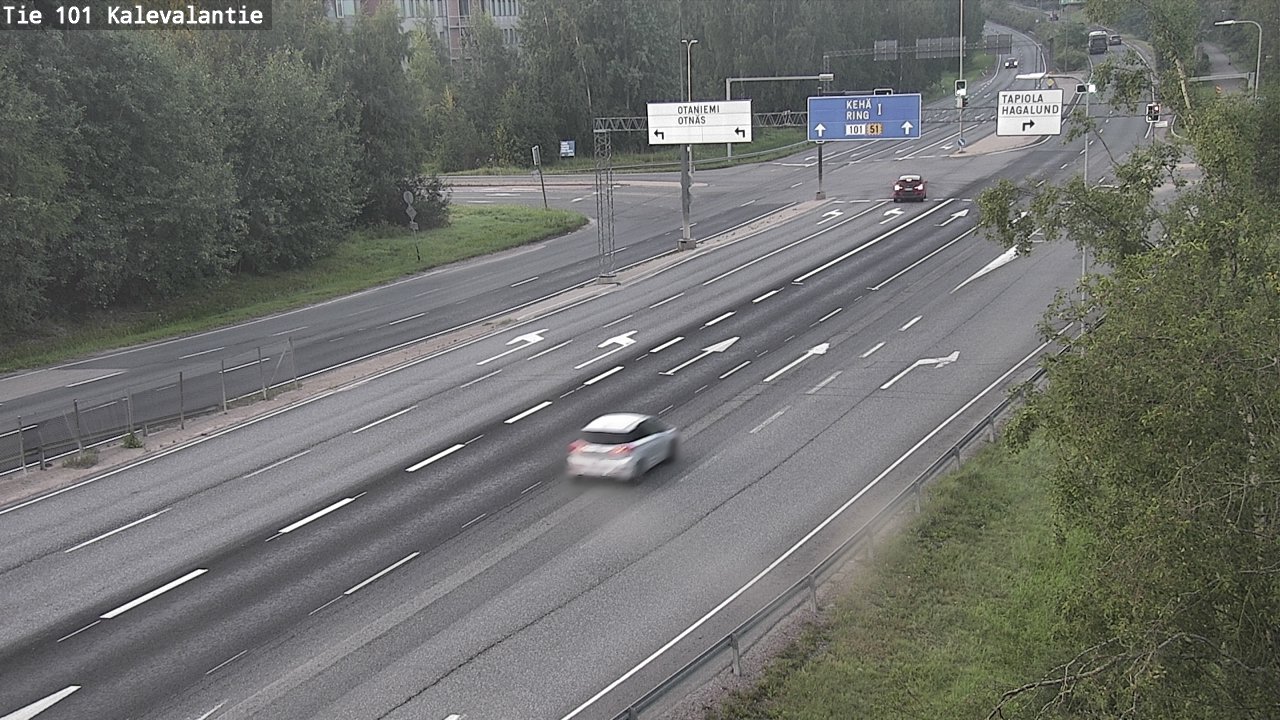 Weather Camera Image Väg 101 Kalevalantie, Espoo, Uusimaa