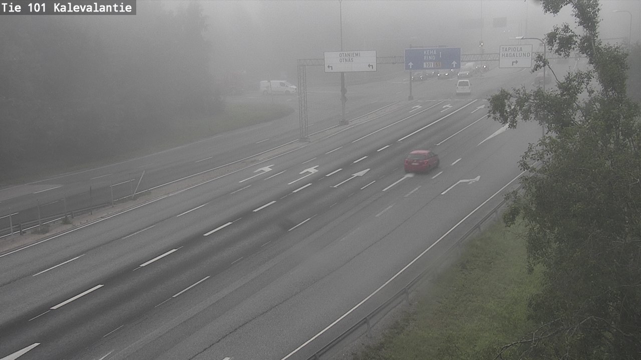 Weather Camera Image Väg 101 Kalevalantie, Espoo, Uusimaa
