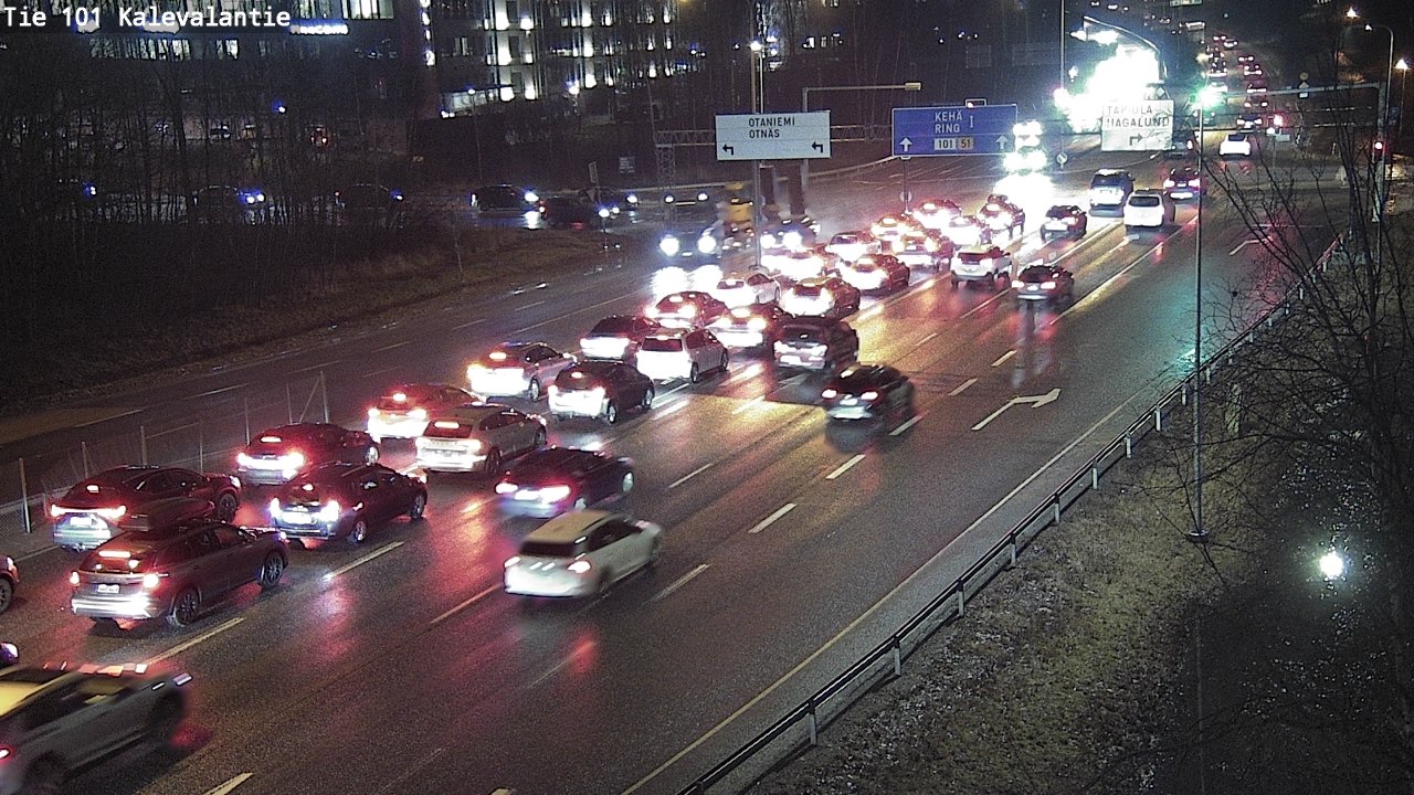 Weather Camera Image Väg 101 Kalevalantie, Espoo, Uusimaa