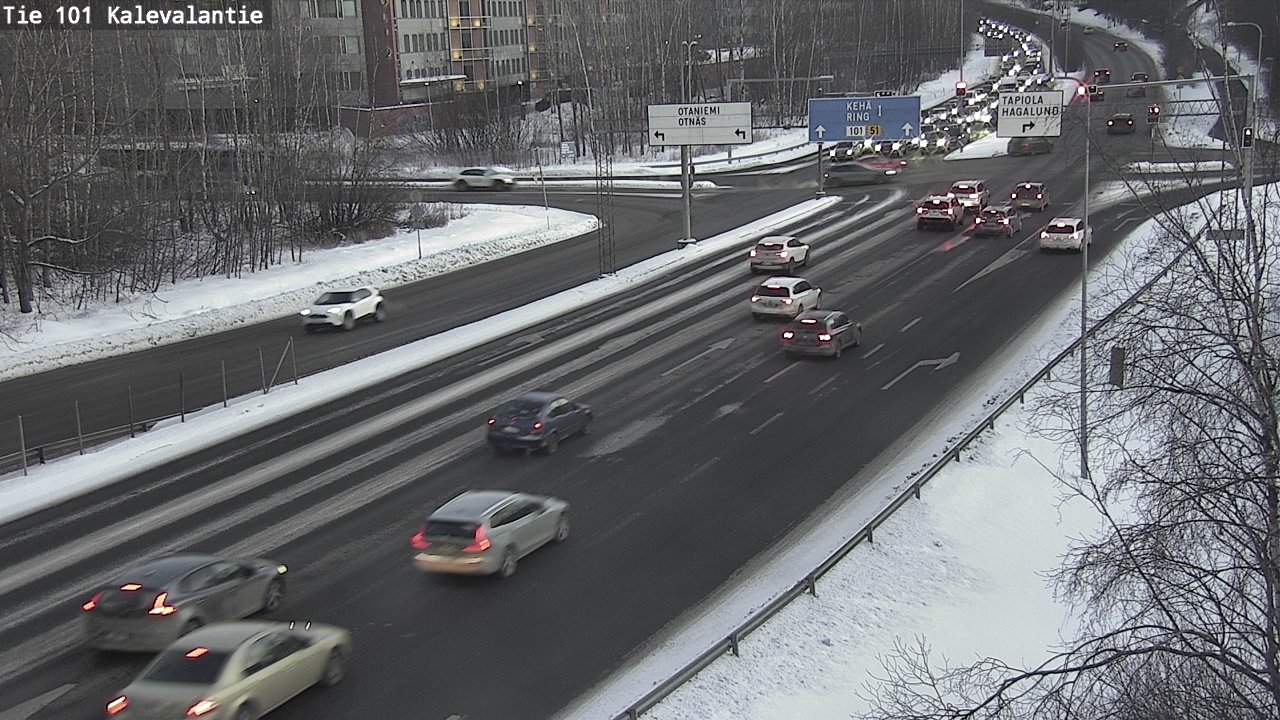 Weather Camera Image Road 101 Kalevalantie, Espoo, Uusimaa